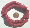 16 inch strand of 10x10mm Sea Bamboo Coral Tubes